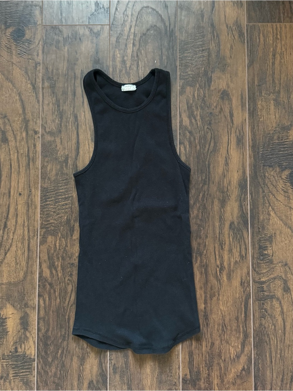 Intimately Free People Medium Black Ribbed Tank Top